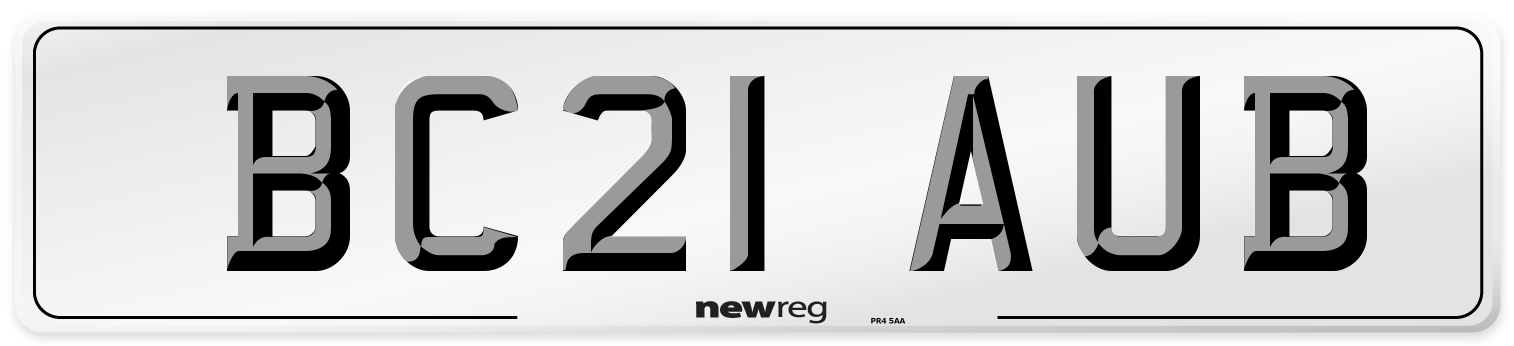BC21 AUB Number Plate from New Reg